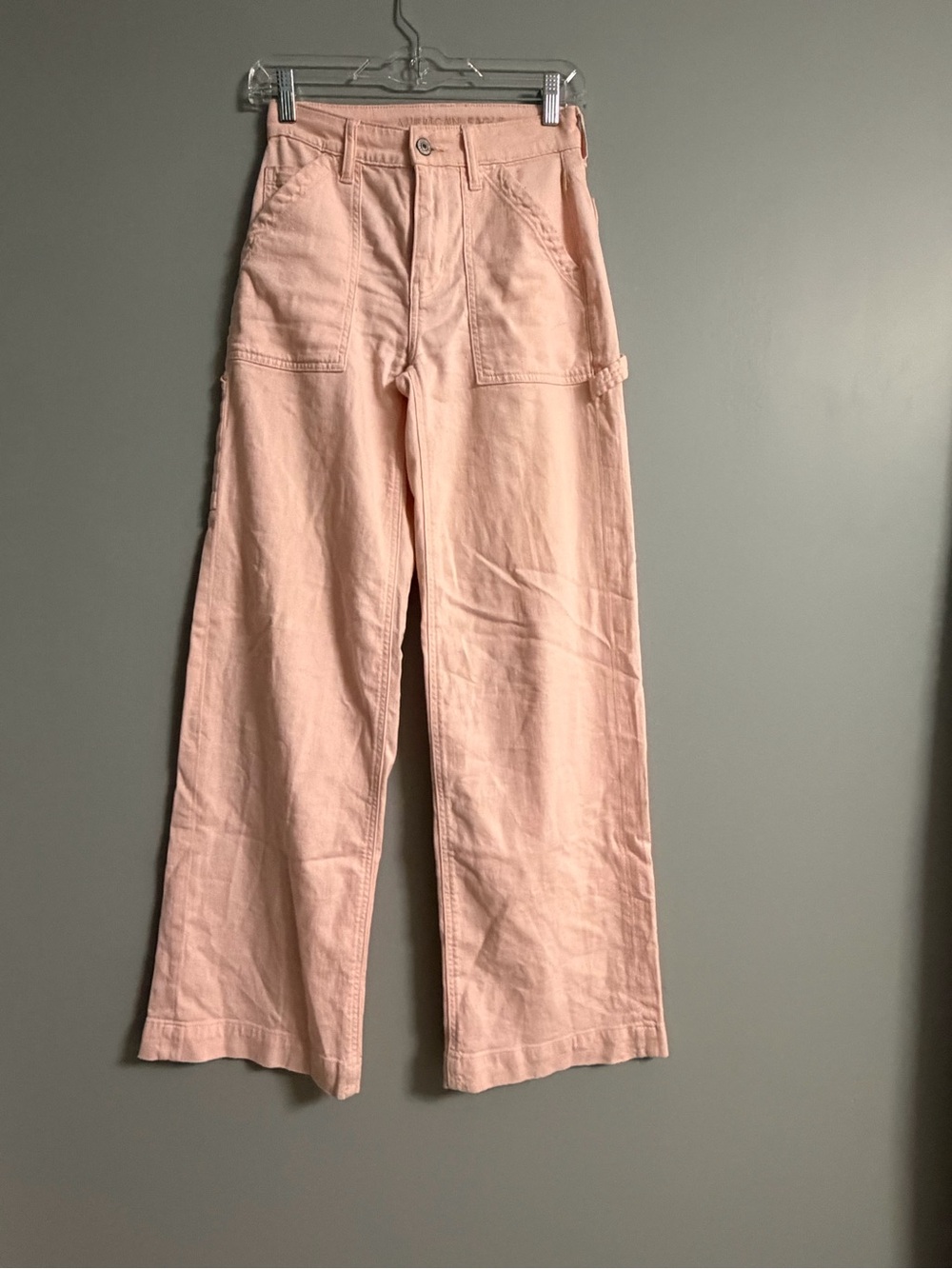 American Eagle Outfitters Blush Utility Wide-Leg Pants